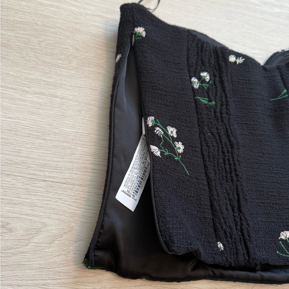Zara Floral Embroidered Corset Top in Black - Picture 10 of 14